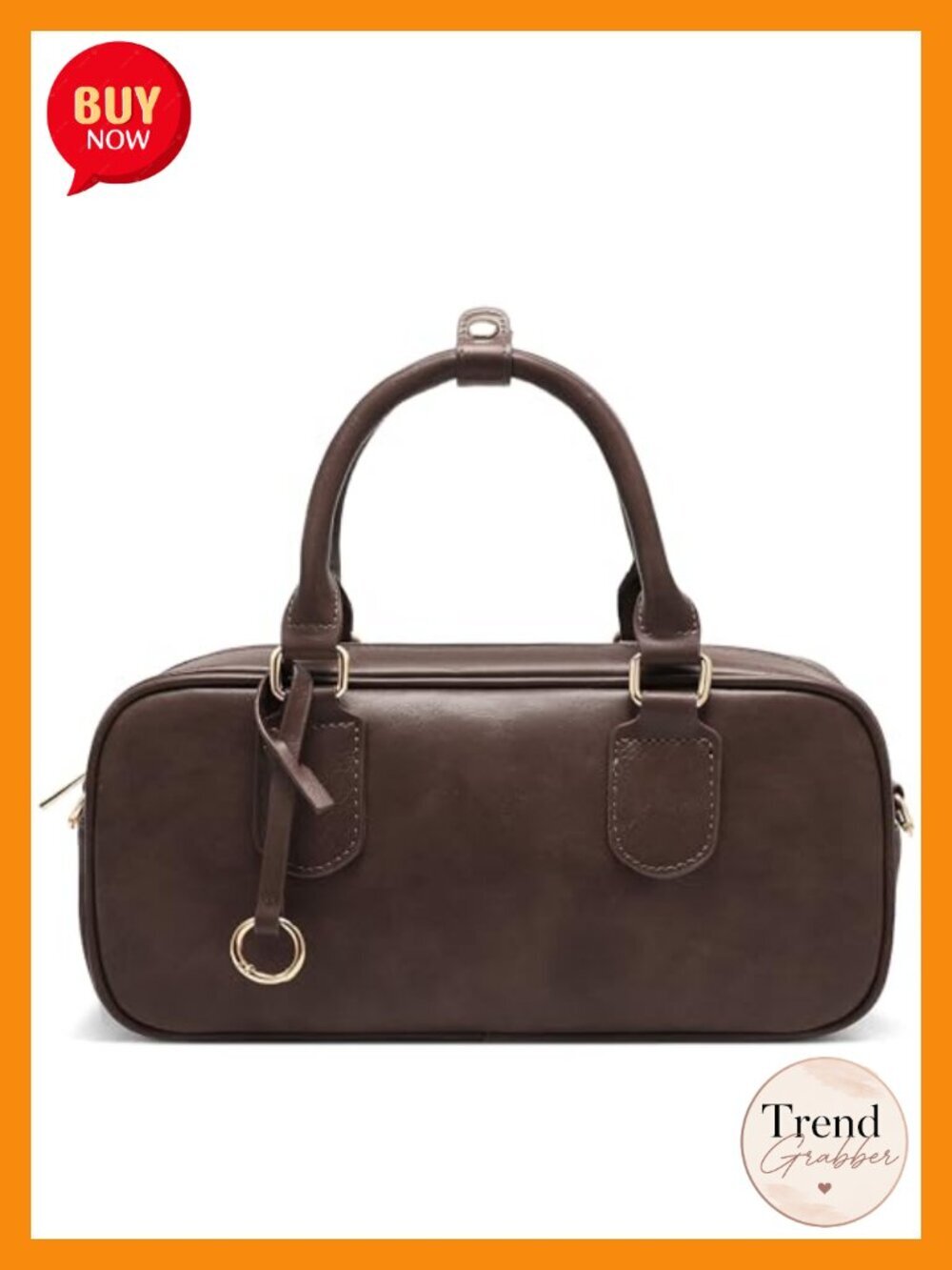 Vegan Leather Top Handle Satchel Handbag Purse Mini Shoulder Bag